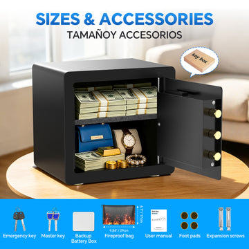 ACTIGER 2.8 Cu. Ft. Digital Home Safe with Alarm and Adjustable Shelf