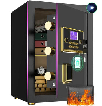 TNTANTS 3.3 Large Safe Box with Digital Keypad, Fireproof Waterproof Bag, Adjustable Shelf, Home Security System, Wireless Alarm, Intelligent Lighting,Heavy Duty Anti-theft Design Gift Guide - TNTANTS