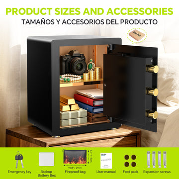 ACTIGER 3.3 Cu. Ft. Digital Home Safe with Alarm and Removable Shelf